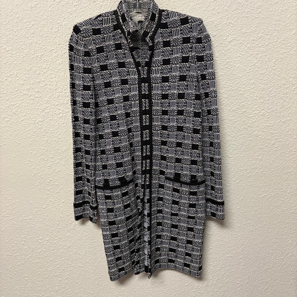 ST. JOHN Tweed Long Tweed Jacket Sz 2